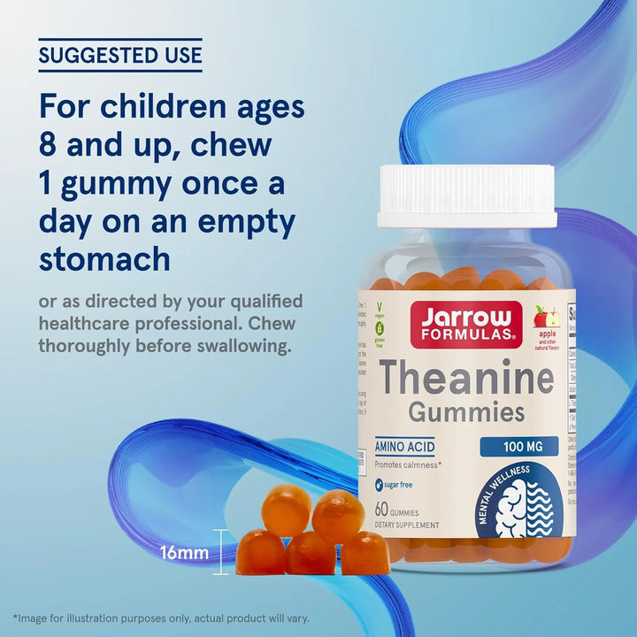 Teanina 100 Mg Aminoacidos Jarrow Formulas 60 Gomitas - Imagen 7