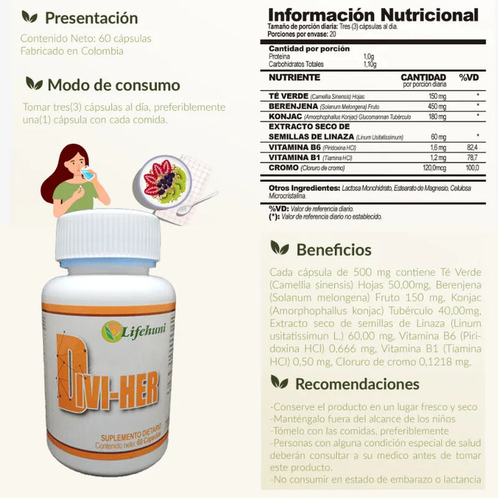 Suplemento Dietético Divi-her - Imagen 3
