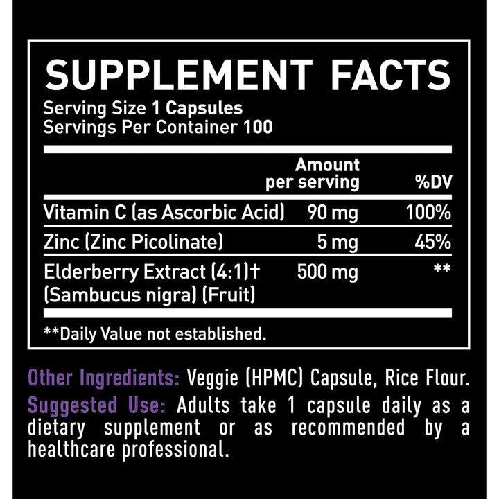 Cápsulas De Saúco Y Zinc Con Vitamina C 500 Mg Para Apoyo In - Imagen 4