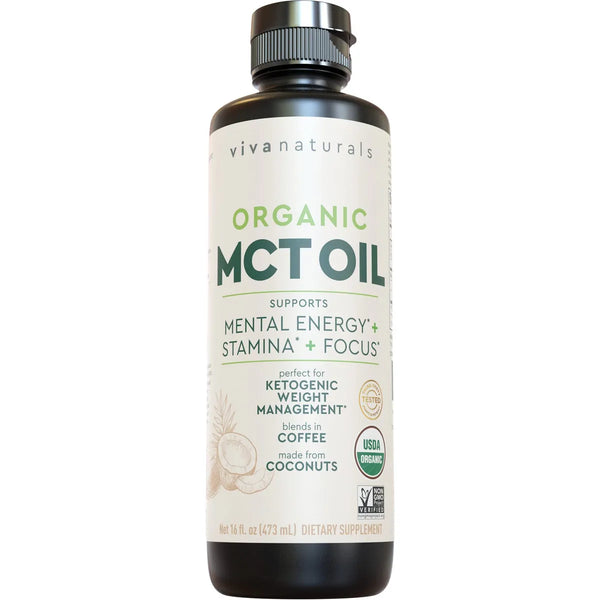 Viva Naturals Aceite Mct Organico Para Cafe Keto 16 Onzas L - Imagen 1