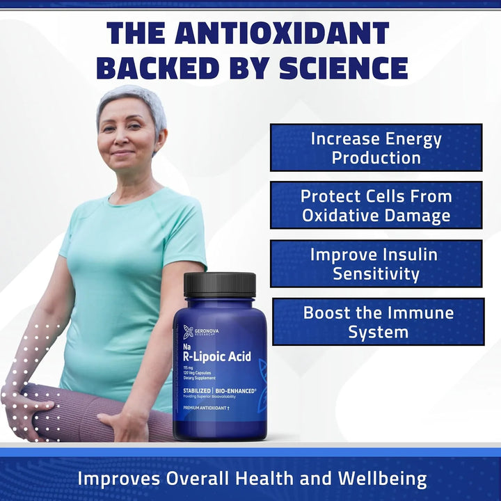 Ácido R-lipoico 115 Mg Cápsulas Bio-mejoradas Absorción Opti - Imagen 3