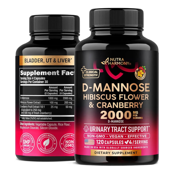 Cápsulas De D-mannose 2000 Mg Salud Tracto Urinario Apoyo Na - Imagen 1