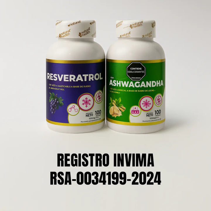 Ashwagandha + Resveratrol 100 Cápsulas | Suplemento Natural Para La Concentración, Memoria, Energía Mental, Antiestrés Y Sistema Nervioso - Imagen 2
