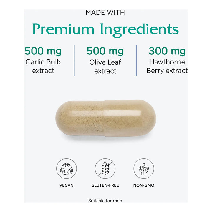 Vasoblend Apoyo Cardiovascular 90 Cápsulas Naturales - Imagen 4