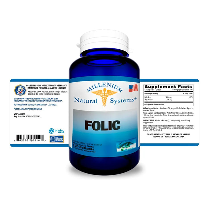 Acido Folico X 100 Cap American Neutro - Imagen 2