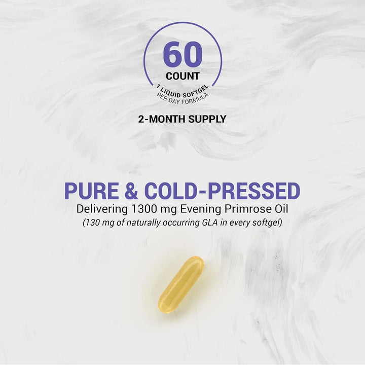 Aceite De Onagra 1300 Mg 100% Natural De Nueva Zelanda 60 Cá - Imagen 4