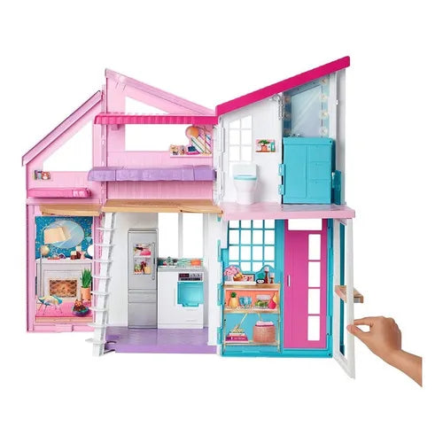 Casa De Muñeca Barbie Malibu House Playset + 25 Accesorios Color Rosa - Imagen 1