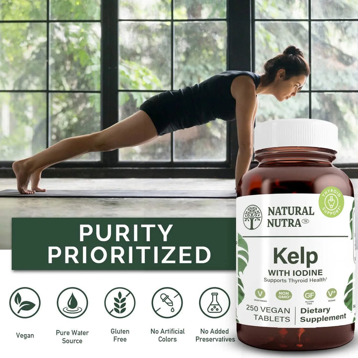 Kelp Natural 225 Mcg Apoyo Tiroideo Regula Metabolismo 250 T - Imagen 4