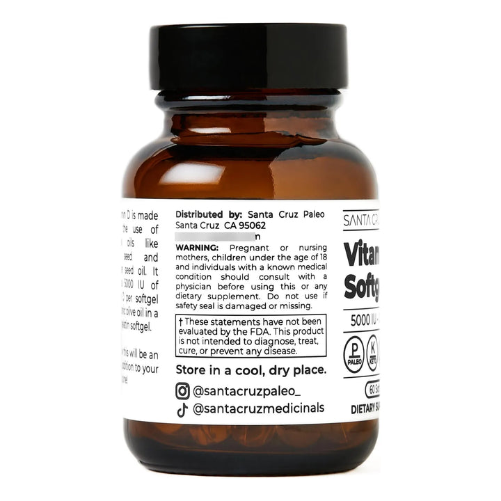 Vitamina D3 5000 Ui Cápsulas Blandas Salud Ósea Apoyo Inmuno - Imagen 7