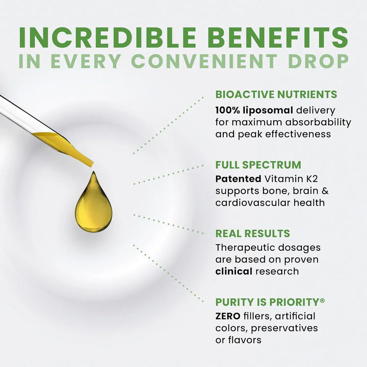 Gotas Líquidas De Vitamina K2 Liposomal 600 Mcg Para Salud Ó - Imagen 4