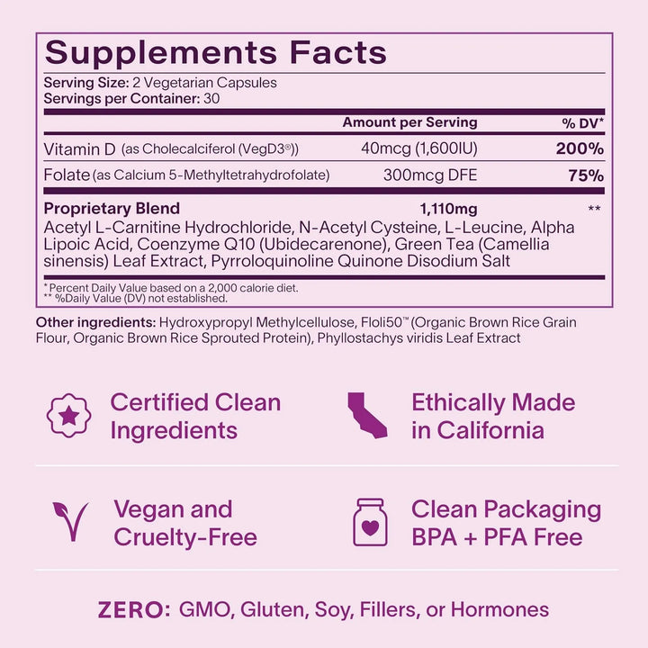 Potenciador Fertilidad Salud Huevo Coq10 Folato Apoyo Ovulac - Imagen 6