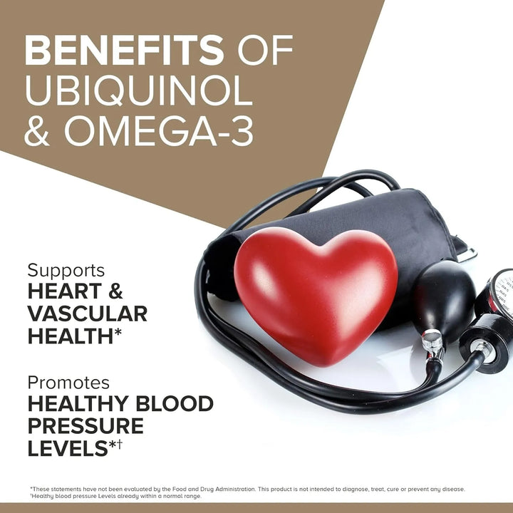 Ubiquinol Coq10 100 Mg Con Omega 3 250 Mg Para Energía Antio - Imagen 4