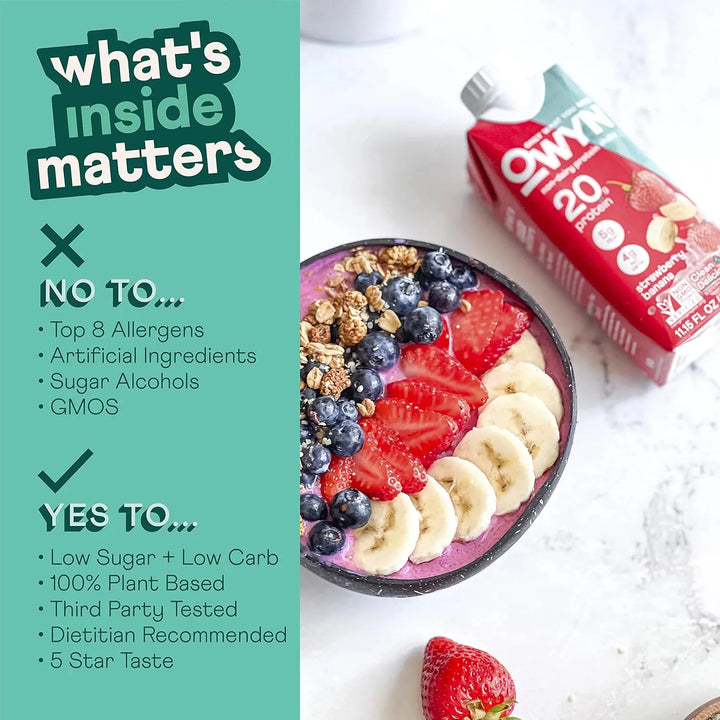 Batido De Proteínas 100% Vegetal Sabor Fresa Plátano Paquete - Imagen 4