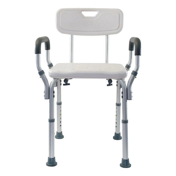 Banqueta De Ducha Con Respaldo Y Brazos, Diseño Ergonómico - Imagen 1