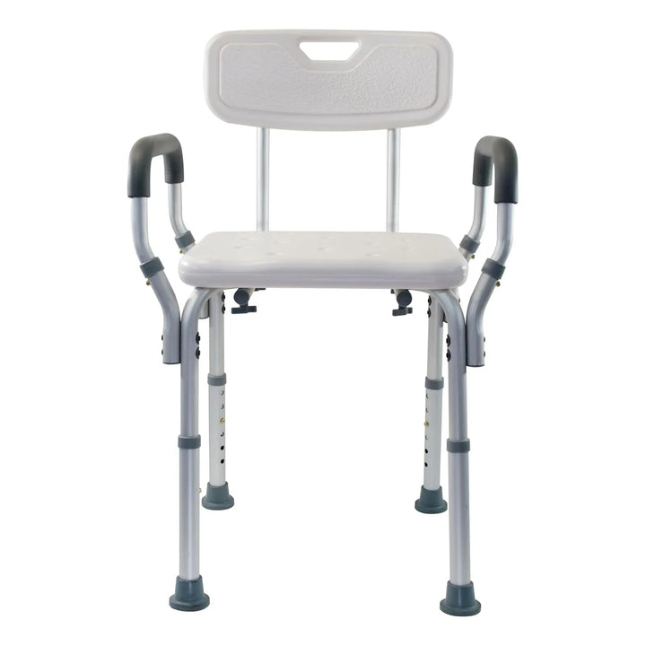 Banqueta De Ducha Con Respaldo Y Brazos, Diseño Ergonómico - Imagen 1