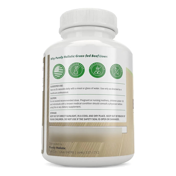 Cápsulas De Hígado De Carne Alimentada Con Pasto 4500 Mg 270 - Imagen 9