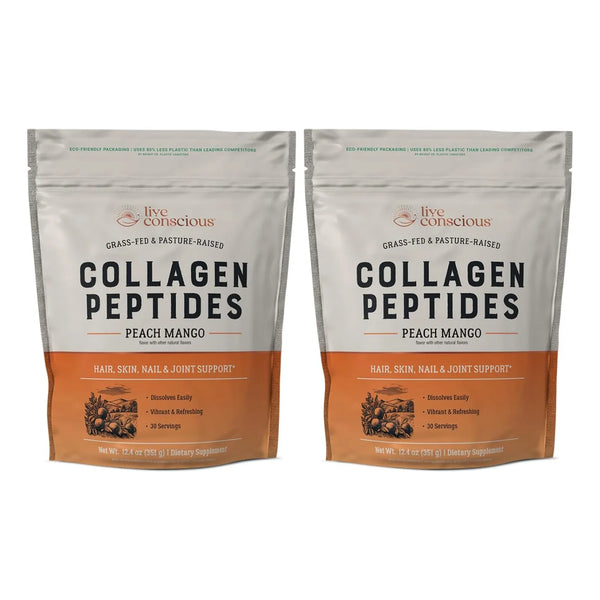 Polvo De Colágeno Sabor Melocotón Y Mango Para Cabello Piel - Imagen 1