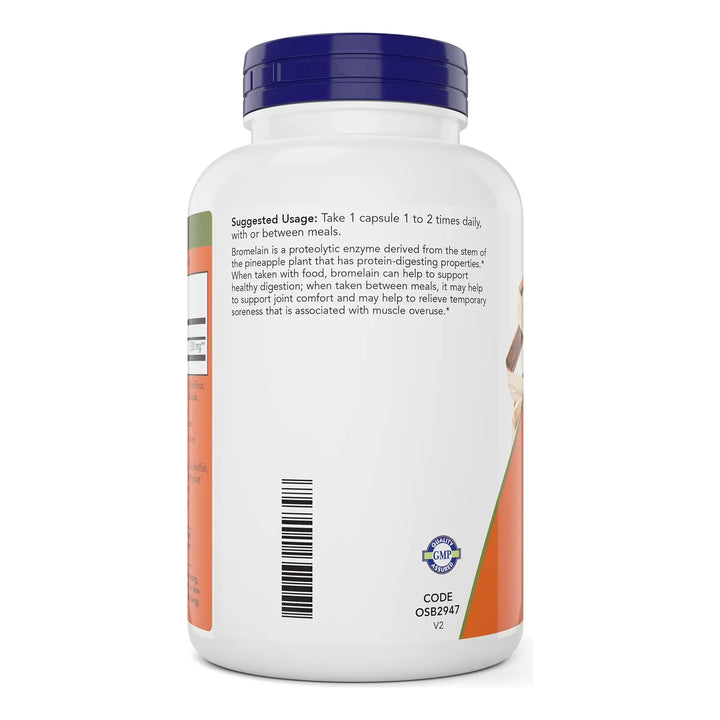 Bromelina 500 Mg 200 Cápsulas Vegetales Paquete De Dos Para - Imagen 2