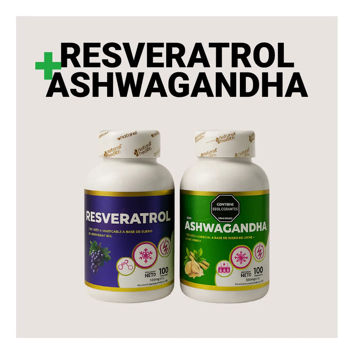 Ashwagandha + Resveratrol 100 Cápsulas | Suplemento Natural Para La Concentración, Memoria, Energía Mental, Antiestrés Y Sistema Nervioso - Imagen 3