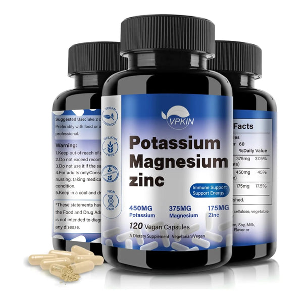 Cápsulas De Potasio Y Magnesio 1000 Mg Apoyo Vascular Huesos - Imagen 1