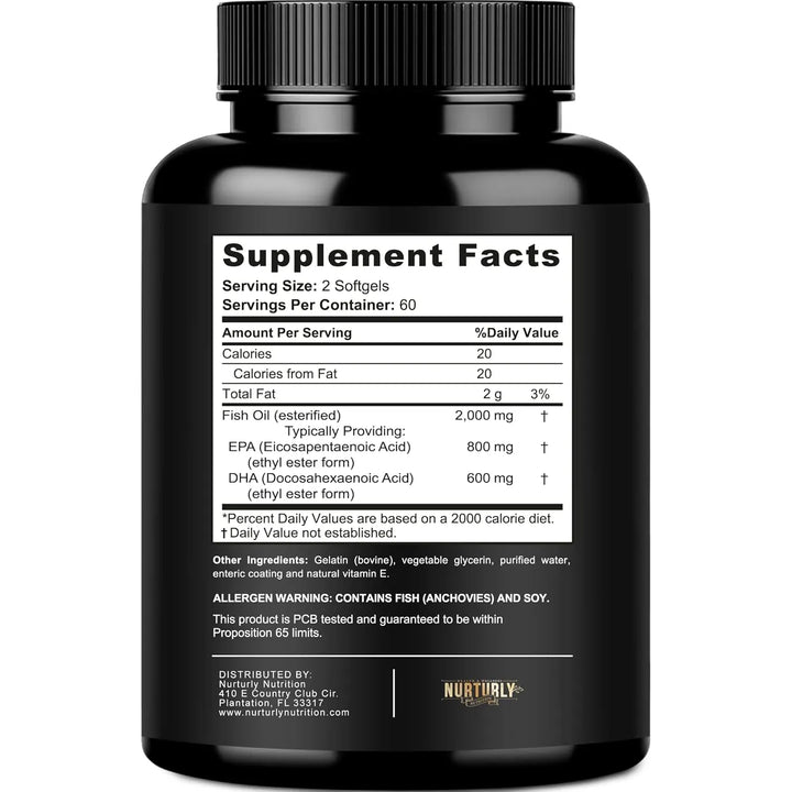 Aceite De Pescado Omega 3 2000 Mg 800 Mg Epa 600 Mg Dha Recu - Imagen 3