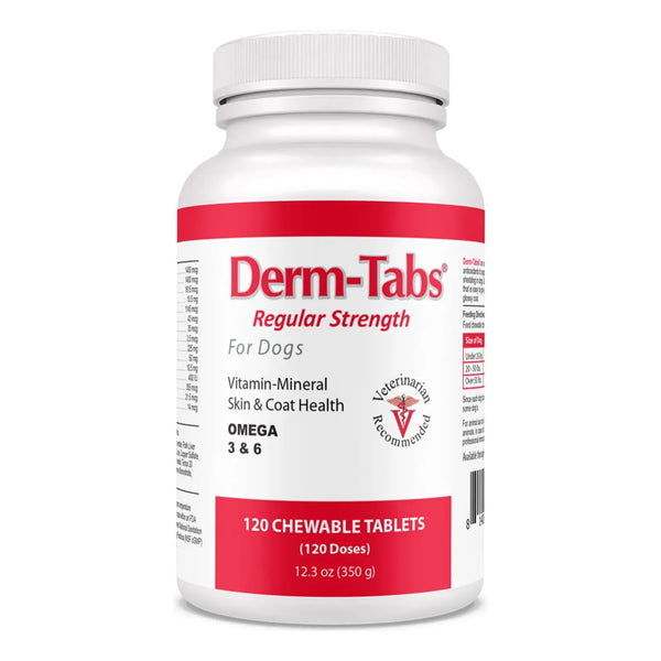 Tabletas Masticables Derm Tabs Para Piel Y Pelaje Canino 120 Unidades