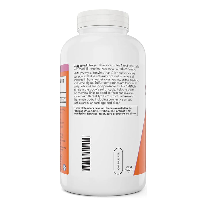 Cápsulas Vegetales De Metilsulfonil-metano 1000 Mg 400 Unida - Imagen 3