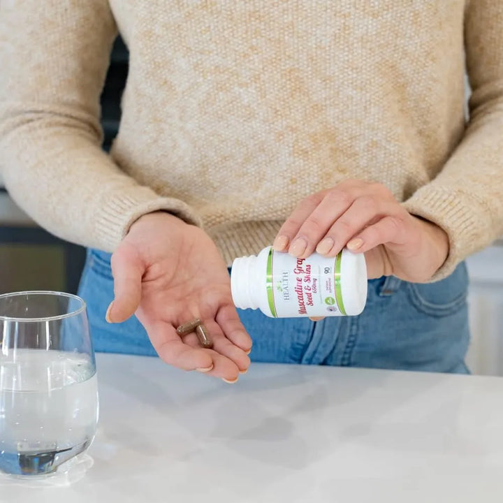 Muscadine Semilla Y Piel De Uva 650 Mg Apoyo Antioxidante Mé - Imagen 3