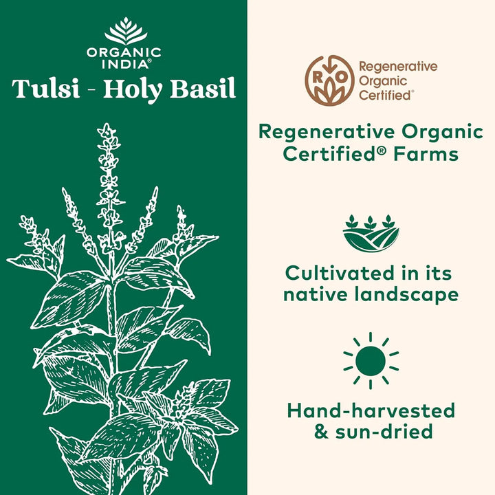 Albahaca Sagrada Tulsi Orgánica 60 Cápsulas Naturales - Imagen 2