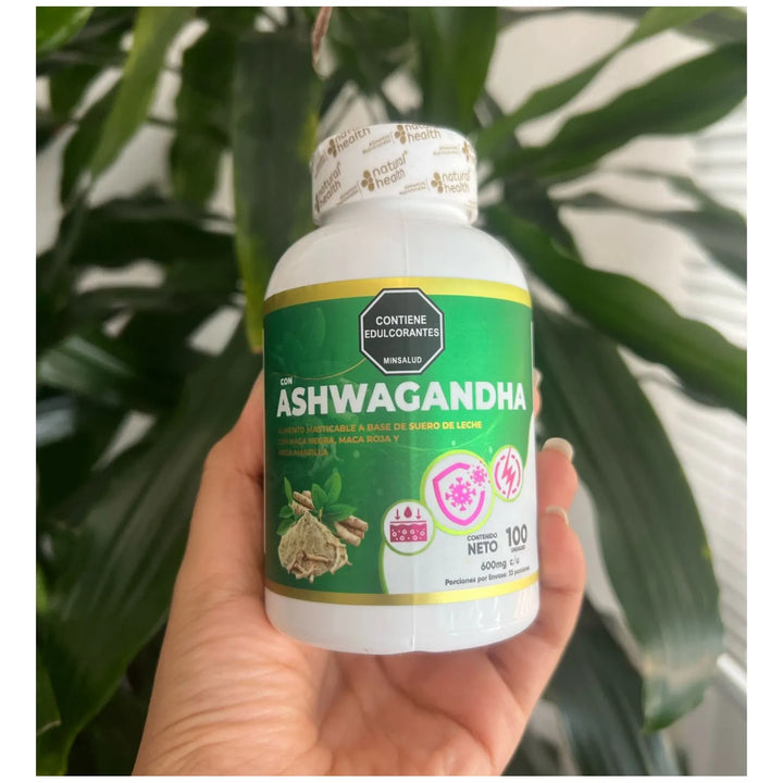 Ashwagandha 100 Capsulas Natural Health Sin Sabor - Imagen 5