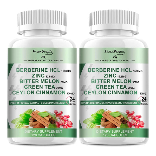 Berberina Con Canela De Ceilán 1500 Mg 240 Cápsulas Extracto - Imagen 1
