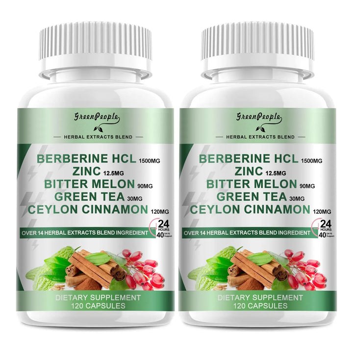 Berberina Con Canela De Ceilán 1500 Mg 240 Cápsulas Extracto - Imagen 1