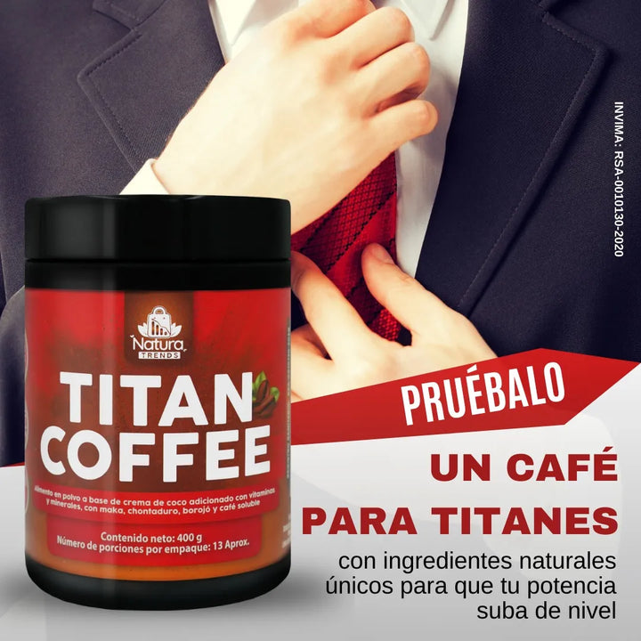 Titan Coffee Capuchinno Instantaneo Potenciador Libido Energia 400gr - Imagen 6