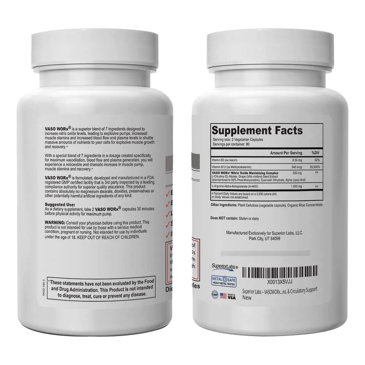 Óxido Nítrico Extra Fuerte 1600 Mg 180 Cápsulas Energía Resi - Imagen 2