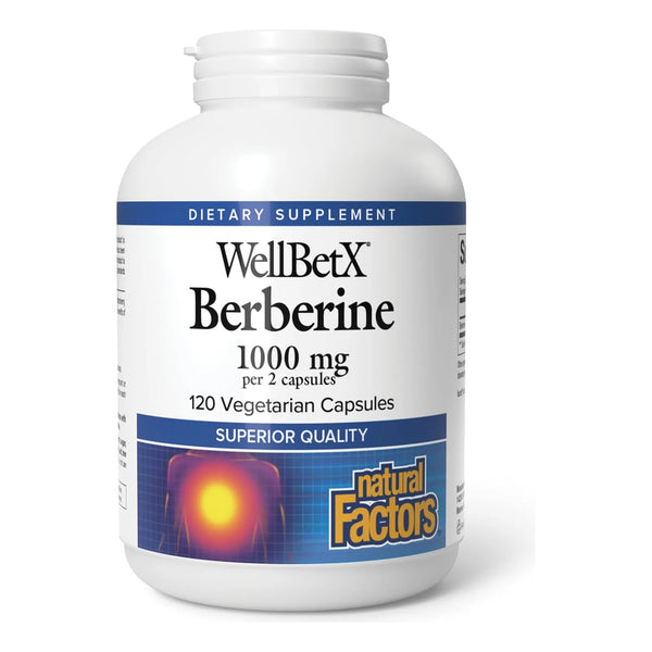 Berberina Natural Factors 500 Mg 120 Cápsulas Salud Metabóli - Imagen 1