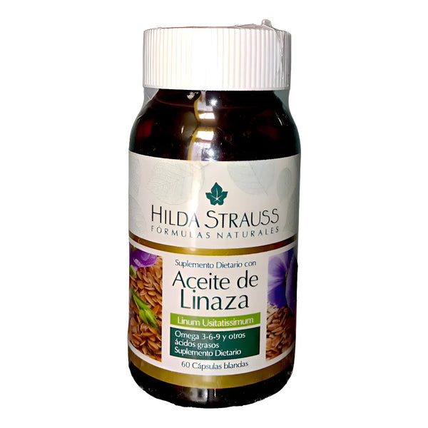 Aceite De Linaza X60 Capsulas Hilda Strauss Natural - Imagen 1