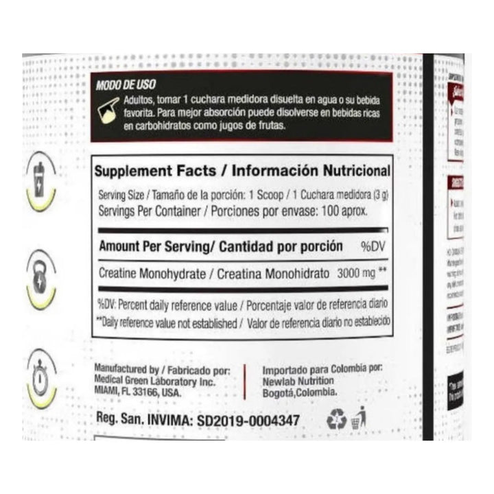 Creatina Monohidratada 300gr - Imagen 2
