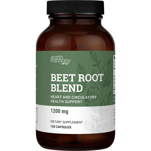 Cápsulas Orgánicas Raíz Remolacha 1200 Mg Polvo Mezcla Jugo - Imagen 1