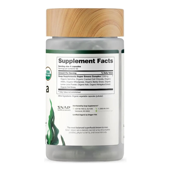 Cápsulas Orgánicas De Chlorella Y Spirulina Superalimento Ve - Imagen 8