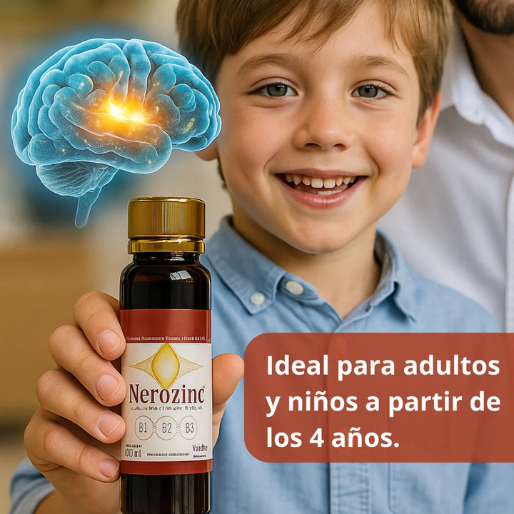 Neurozin Vitaminas Para El Cerebro | Suplemento Cognitivo Para Memoria, Concentración Y Enfoque Mental Vitaminas B1 B3 B6 Niacina 240ml Vainilla - Imagen 3
