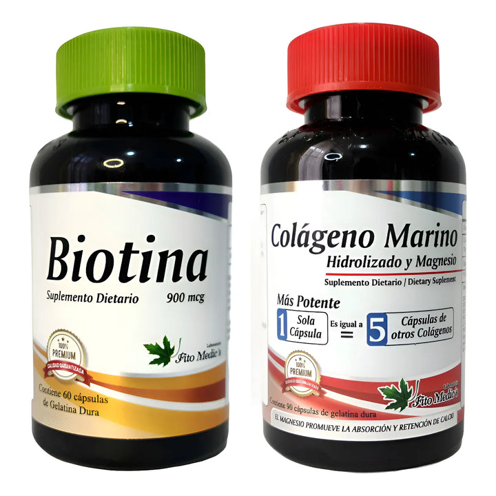 Biotina + Colágeno Hidrolizado Sin Sabor - Imagen 1