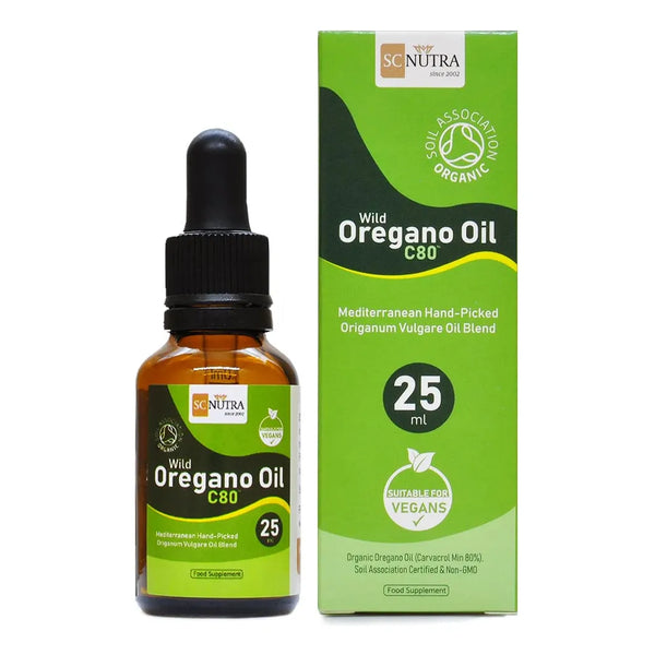 Aceite De Orégano Silvestre Orgánico Carvacrol 80% Alta Potencia Certificado Soil Association