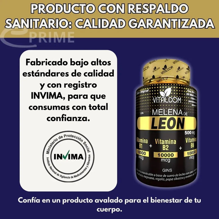 Melena De Leon Capsulas Natural - Imagen 2