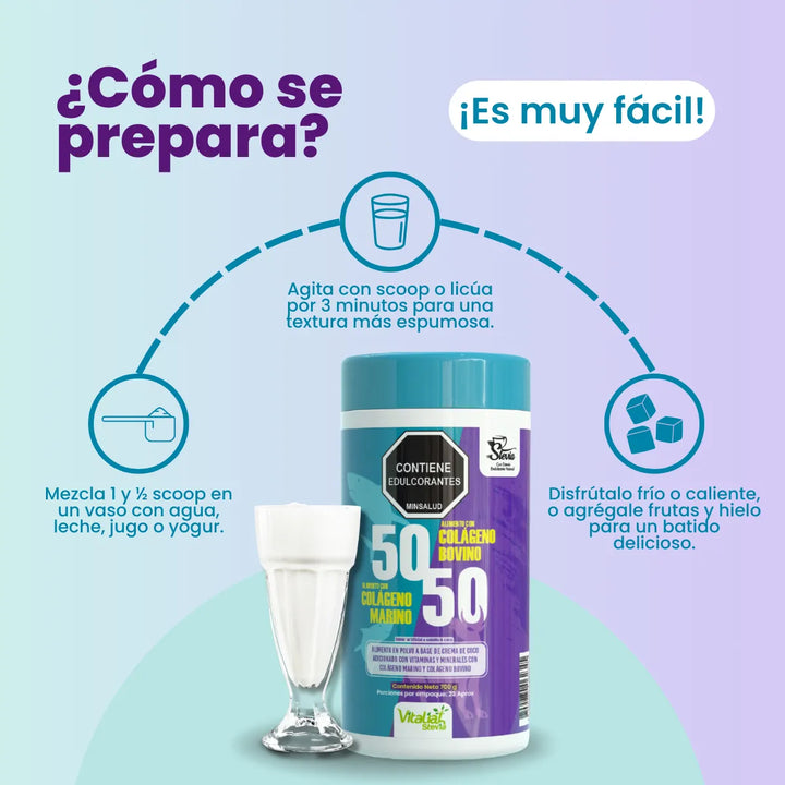 Vitaliah Colágeno Hidrolizado Marino Y Bovino 700g - Imagen 5