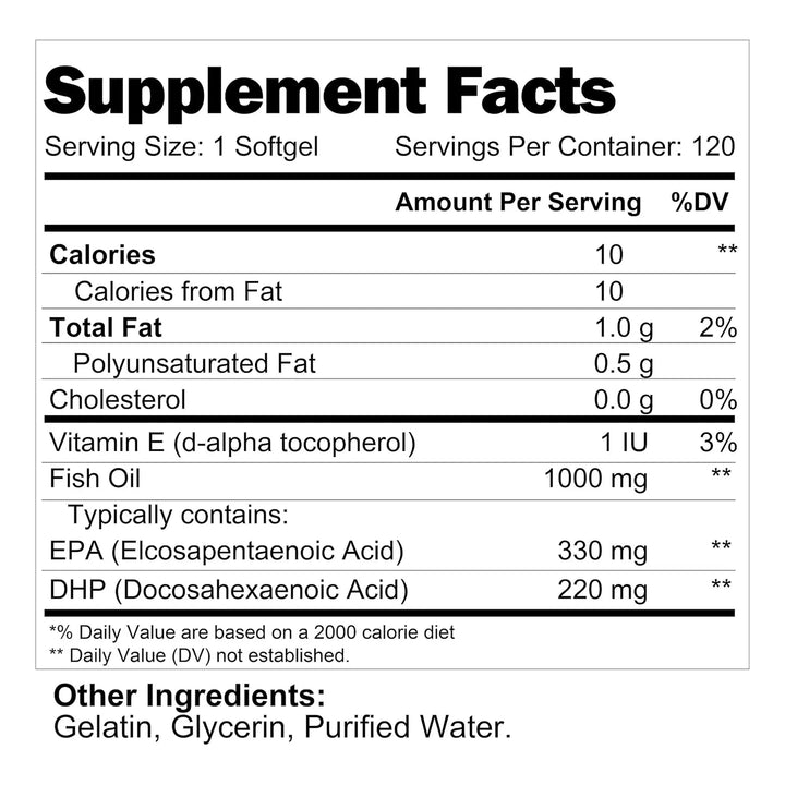 Aceite De Pescado Omega 3 1000 Mg 120 Cápsulas Blandas Altos - Imagen 2