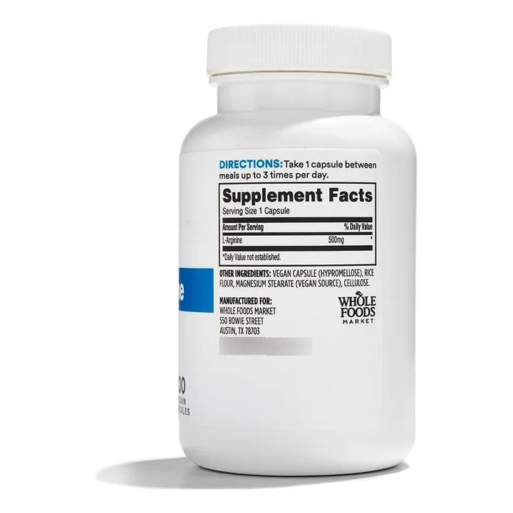 Arginina 500 Mg 100 Cápsulas Eficacia Natural Energía Y Rend - Imagen 2