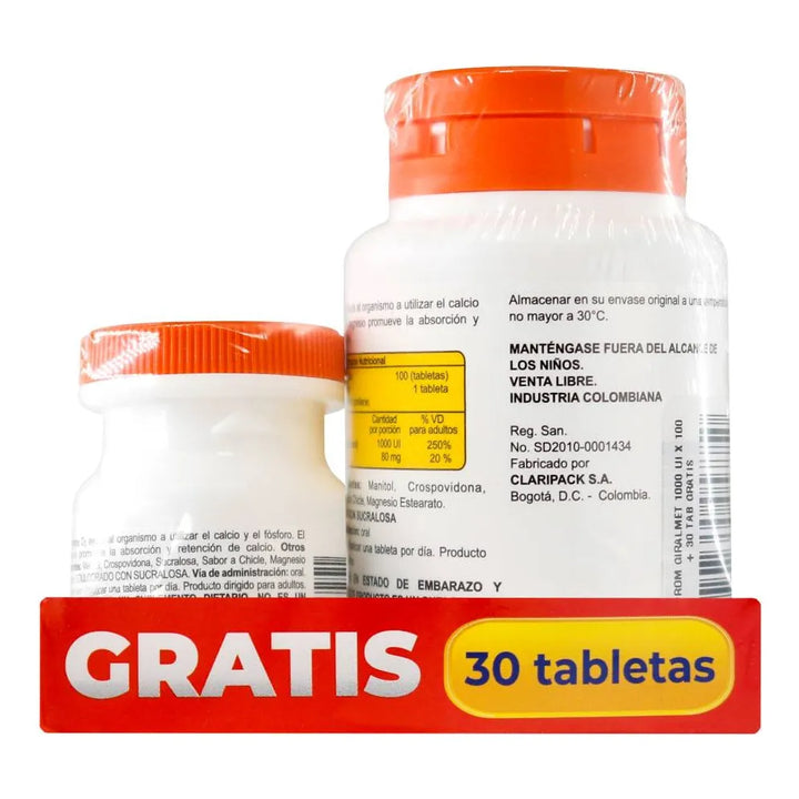 Giralmet 1000 Ui, 100 Tabletas + 30 Tabletas - Imagen 2