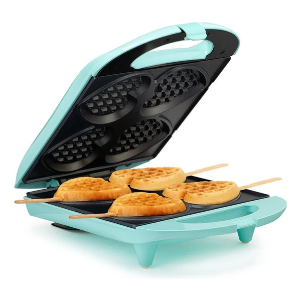 Maquina De Gofres Antiadherente Color Menta Fabrica 4 Deliciosos Gofres Facil Limpieza