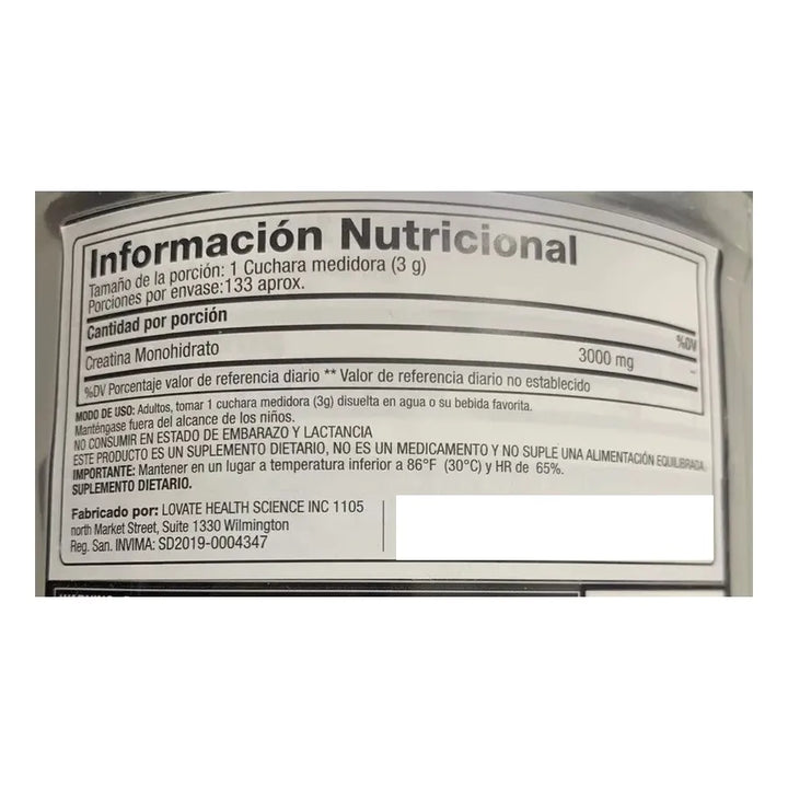 Creatine Platinum 100% X400g  Creatine Micronized - Imagen 4