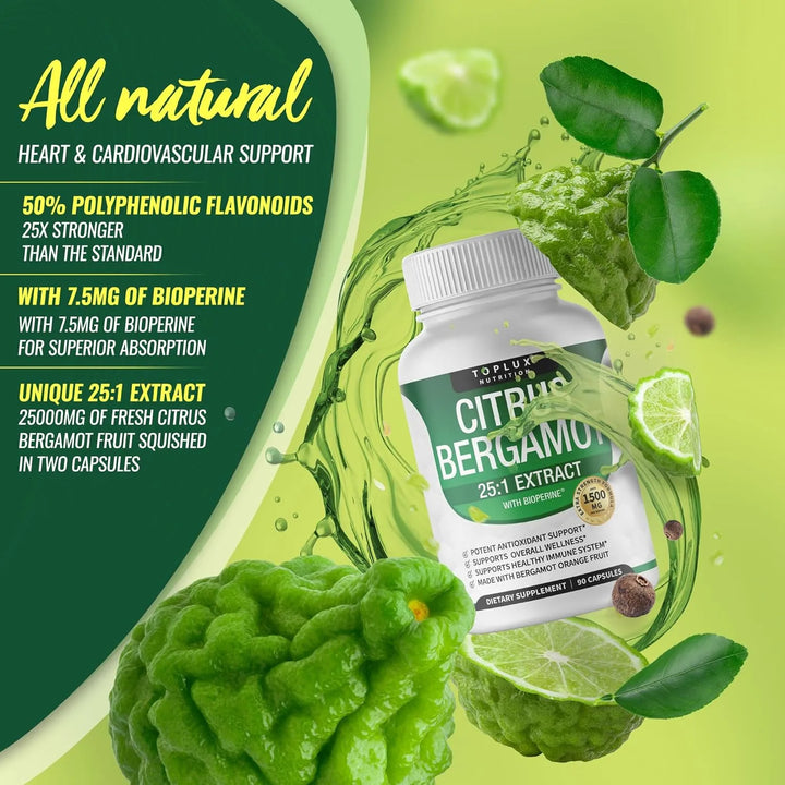Bergamota Cítrica 1500 Mg Extracto 251 Alta Absorción Antiox - Imagen 5